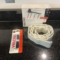 2 Velcro Sticky Backs: Heavy Duty 2”x5ft Roll Holds 10lbs & Regular 3/4”x18”