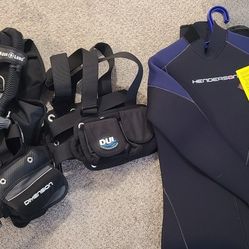 Scuba BCD, Weight And Trim Harness, And Wetsuit (A Great Deal!)