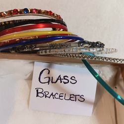 Glass Bangle Bracelets