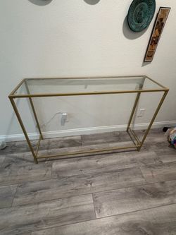 Good frame glass console table