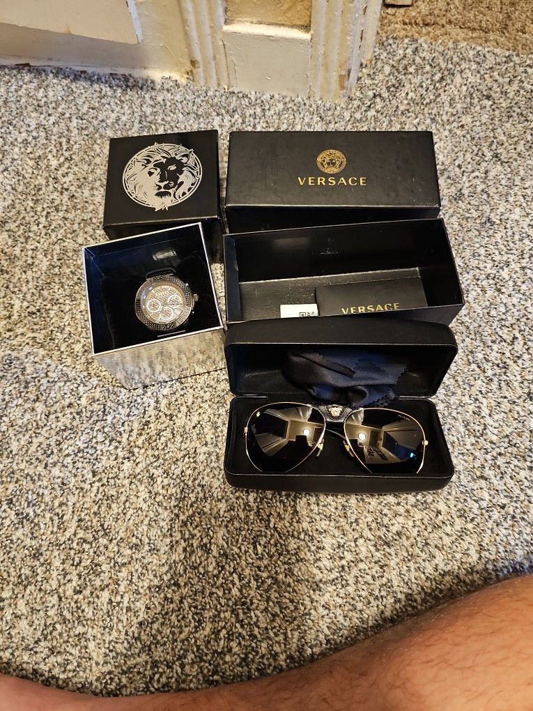 Versace sunglasses/wristwatch
