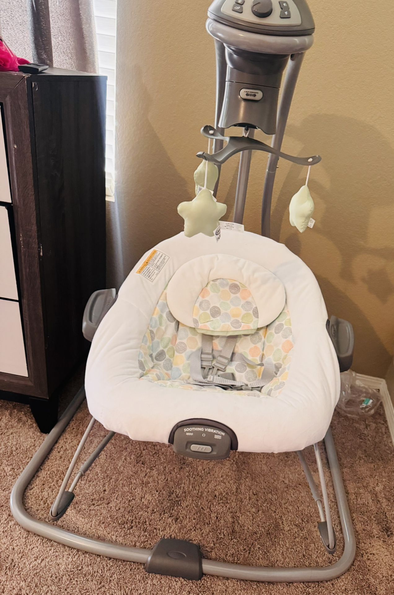 3-in-1 Graco Simple Sway Baby Swing with Plush Seat and Adjustable Speeds, Ivy