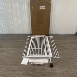 $50 #1192 (55” Tall X 30-40” Wide) Extra Tall Safety Gate For Dog, Cat, Baby, Toddler With Extra Cat Door 