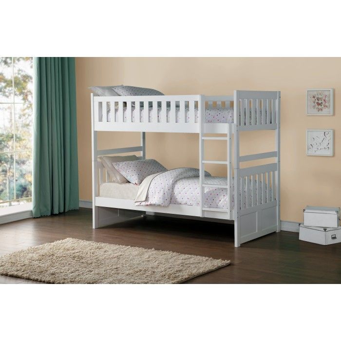 White Twin Bunkbed INCLUDING MATTRESSES