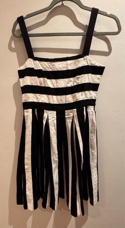 Black and White Striped Mini Dress