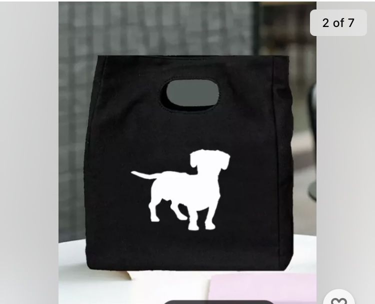 Dog Print Insulated Lunch Bag Thermal Cooler Food Box