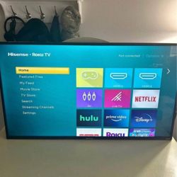40 Inch Hisense Roku Smart TV With Remote 