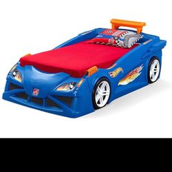 Step2 Hot Wheels Convertible Toddler-to-Twin Bed, Blue

