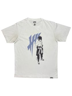Vintage Uniqlo Naruto Sasuke Anime Cartoon Tee Shirt