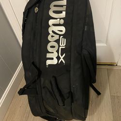 wilson bxl tennis racket bag black back rack pack