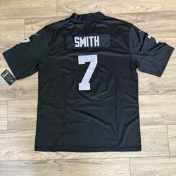 Men’s Las Vegas Raiders Geno Smith Stitched Black Jersey, S To 3Xl 