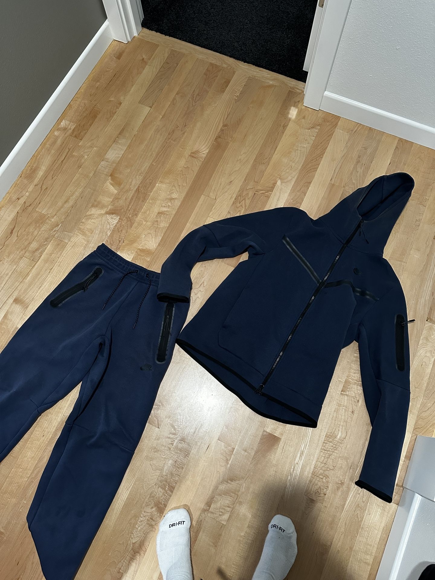 Blue Nike Tech Sweat Suit