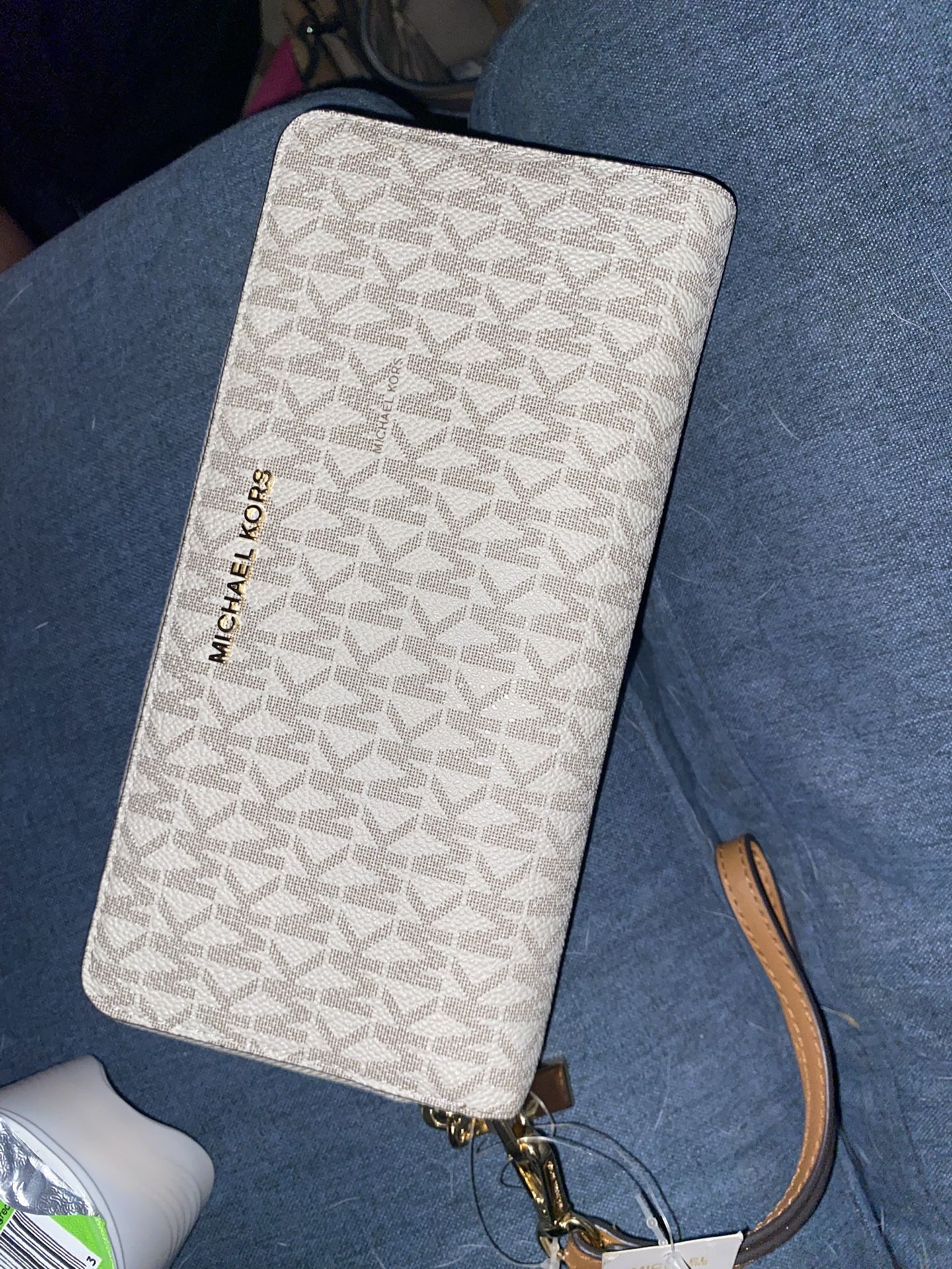 White MK wallet