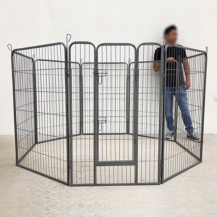 (New) $135 Heavy-Duty Pet Playpen Pet Crate Kennel Fence 48” Tall x 32” Wide x 8-Panel 