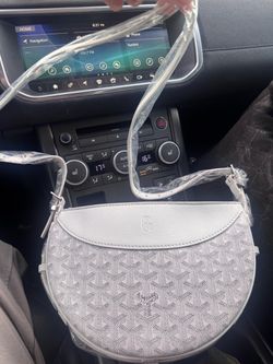 Fashion G overprint white purse bag