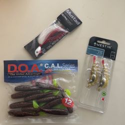 Lures jigs - D O A, Westin, Mustard, Salty Shrimp