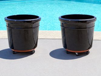 A pair of oversized MCM Gainey pots - $450 OBO