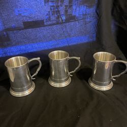 Tiffany And Company Pewter Tankards 