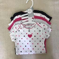 NWT Carter’s 5 pack cotton short sleeves bodysuits  24 M