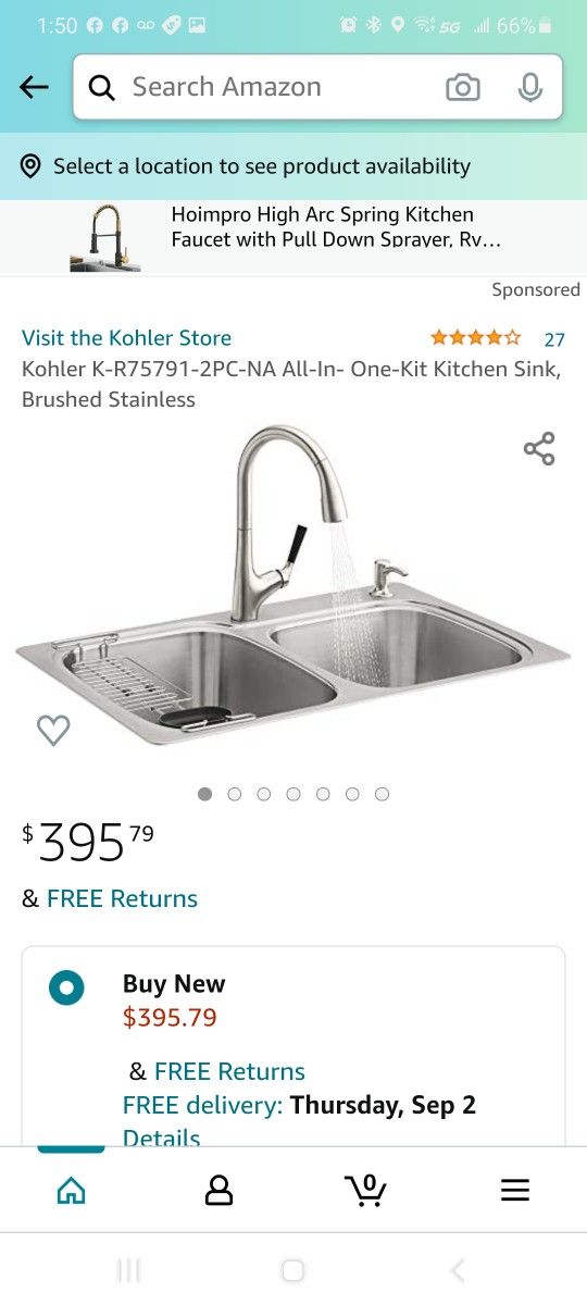 BRAND NEW KITCHEN SINK BY KOHLER