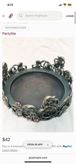 Partylite Candle Holder 8”