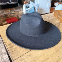 San Diego Hat Co. Women's Faux Felt Wide Brim Fedora - Black 