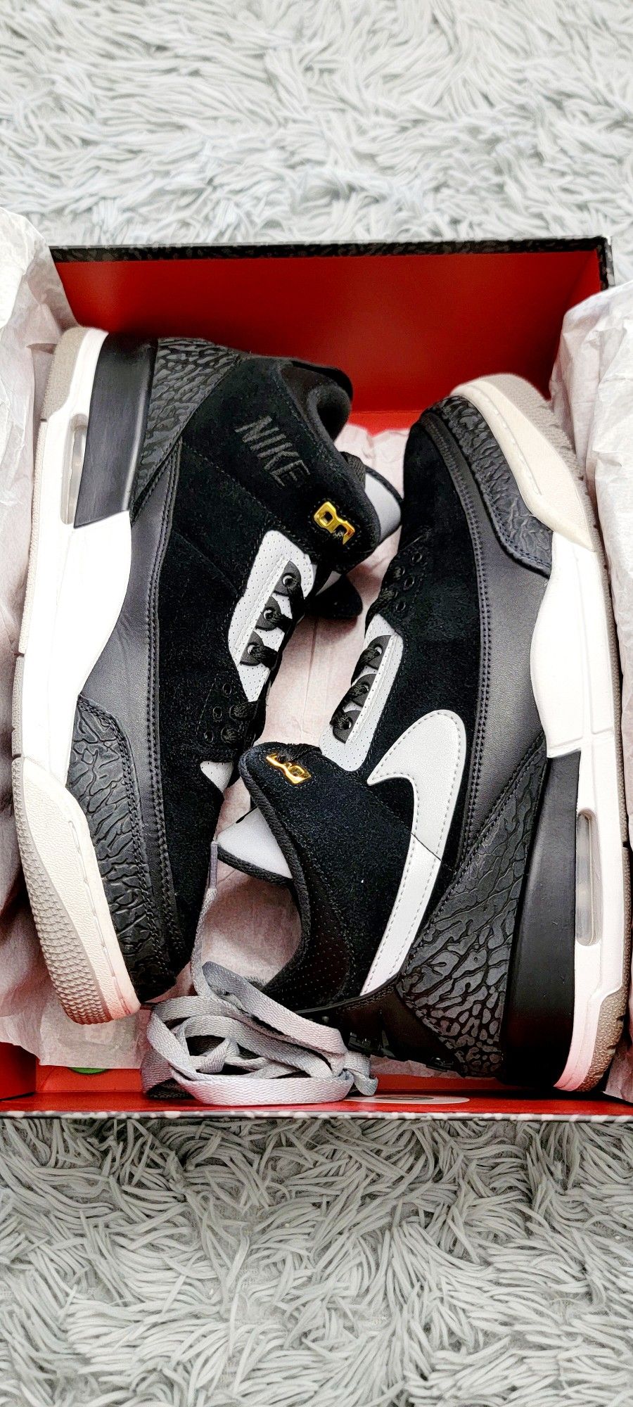 Size 12 Jordan 3 Retro Tinker SP Black Cement 2019 CK4348-007.