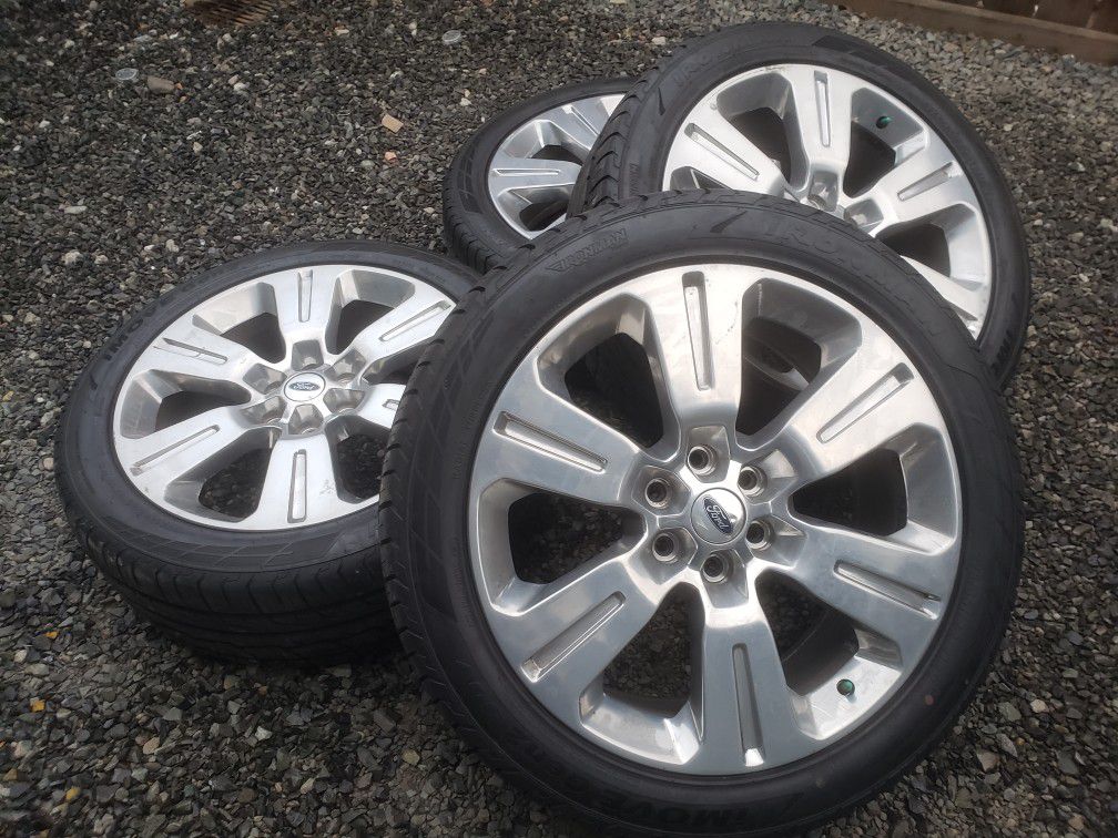 ford platinum oem wheels and tires 22