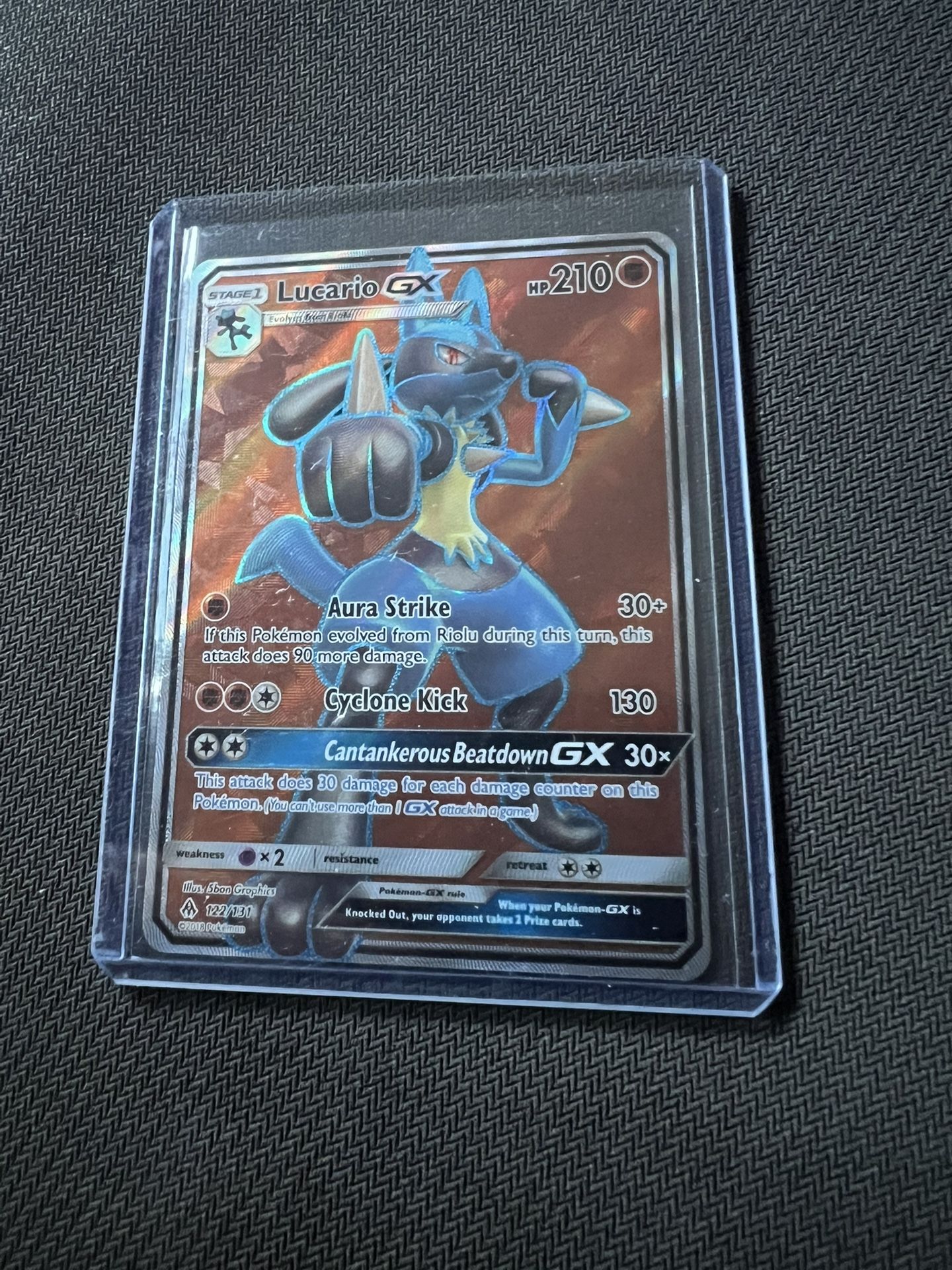 Pokemon Cards Forbidden Light Lucario GX Full Art