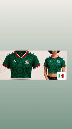 Mexico jersey crop top women