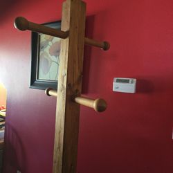 Handmade Solid Wood Coat Rack 