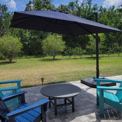 10 Ft. Square Cantilever Patio Umbrella & Base