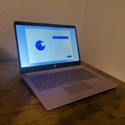 2023 4GB HP Laptop 14-cf2112wm (Rose Gold) - 14" Display, Freshly Reset Windows Setup