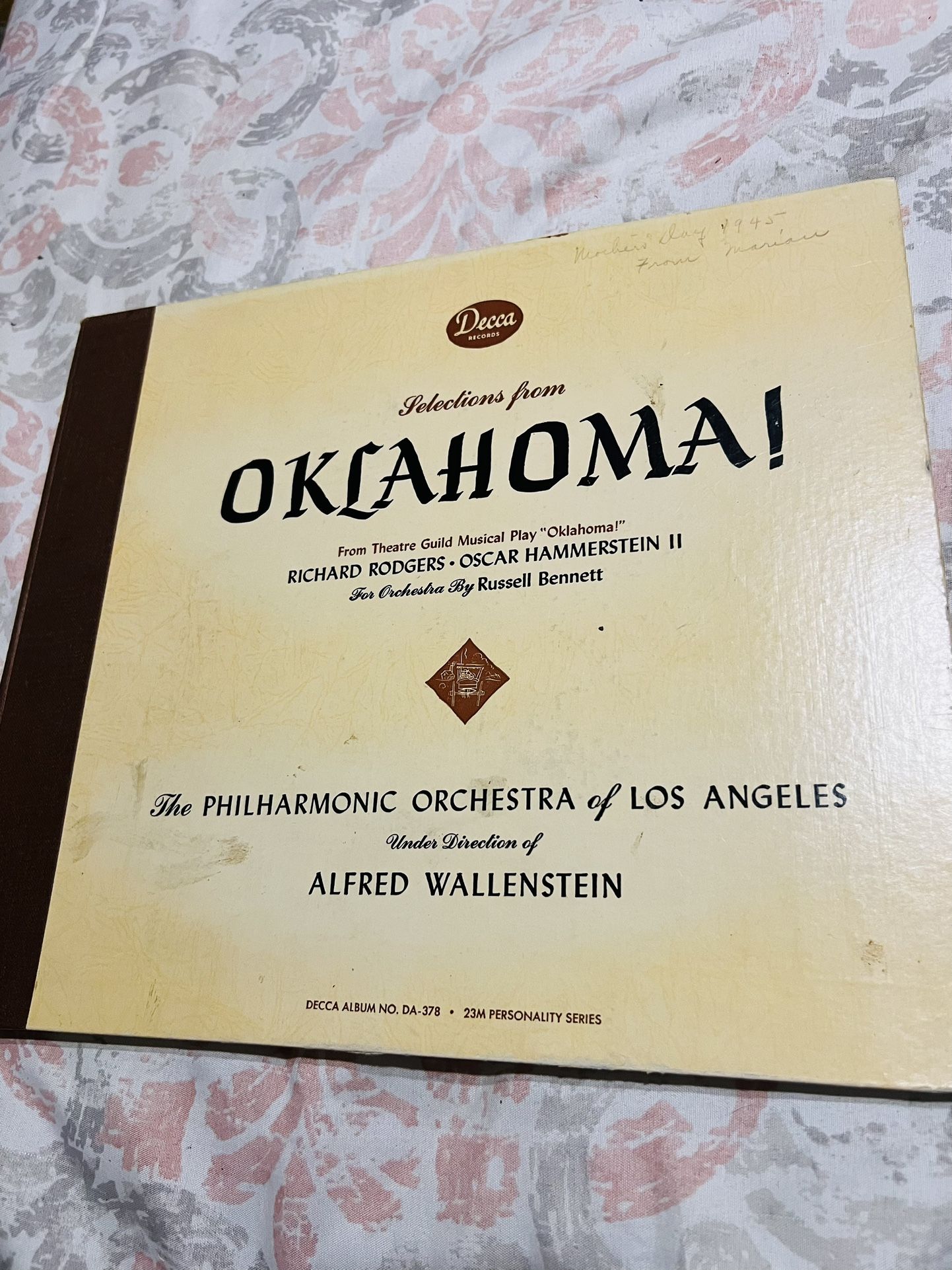 Vinyl Records the album cover for "Selections from Oklahoma!", 