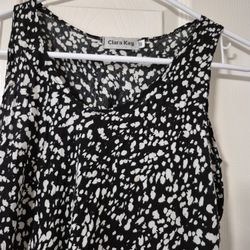 Black And White Comfy Dress 