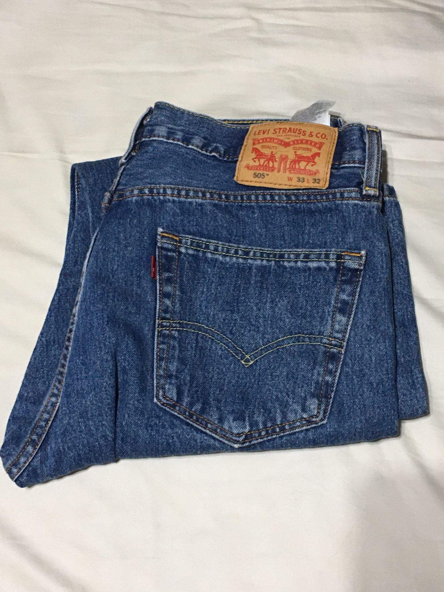 Levi Strauss And Co 505 Blue Denim Jeans - 33x32