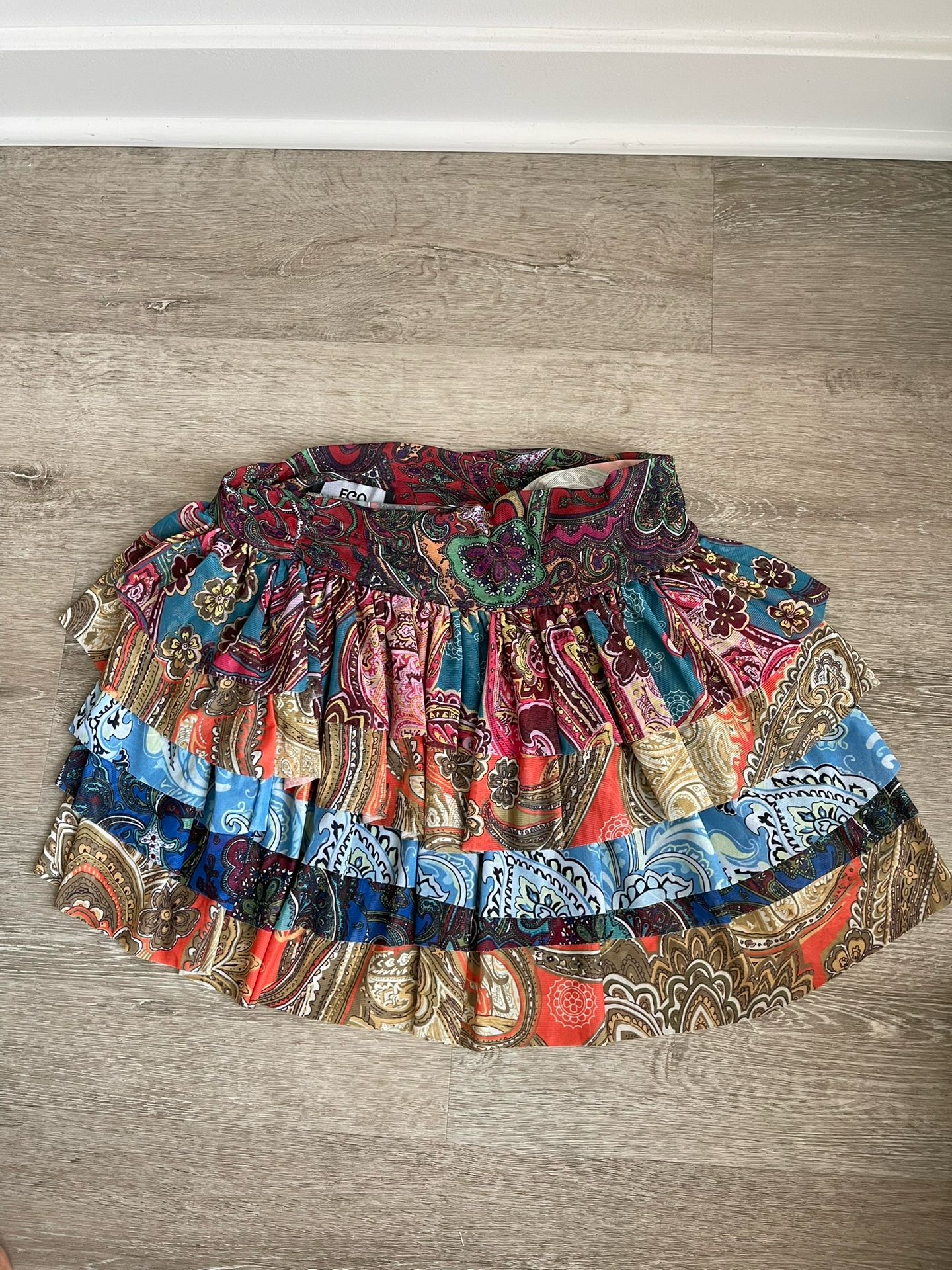 EGO Colorful Paisley Mini Skirt