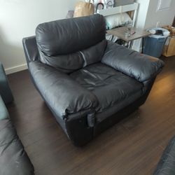 Black Sofa And Ottoman 