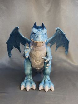 ZURU Robo Alive Blue Ice Dragon #7115 Battery Powered Robotic Toy Tested