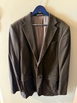Authentic Oscar De La Renta Deep Brown Wool/Cashmere Men’s Blazer