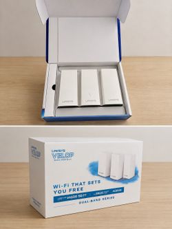 Linksys Velop Dual Band AC3600 Intelligent Mesh WiFi Router Replacement System | 3 Pack