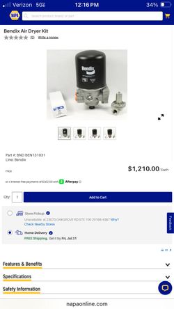 Bendix Air Dryer Kit