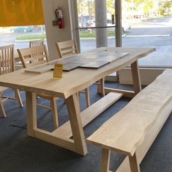 Live Edge Dining Table And Chairs
