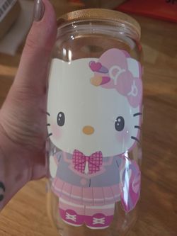 Hello Kitty glass cup