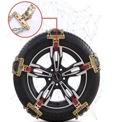 8pcs ,Tire Snow Chain Anti Slip Alloy Steel Thicing Universal For 215‑265Mm Tyres Width Car Suv Pip Truck