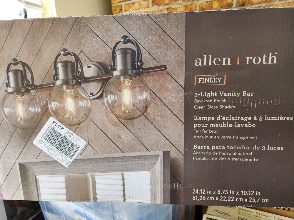 Allen Roth 3 Light Vanity Bar
