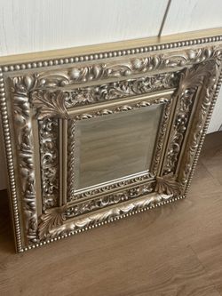 Vintage-Style Silver Framed Mirror