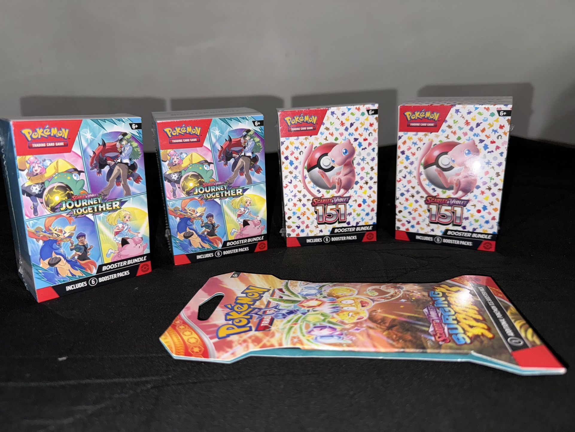 Pokémon TCG Bundle - 2x 151, 2x Journey Together, 1x Surging Sparks - All Sealed