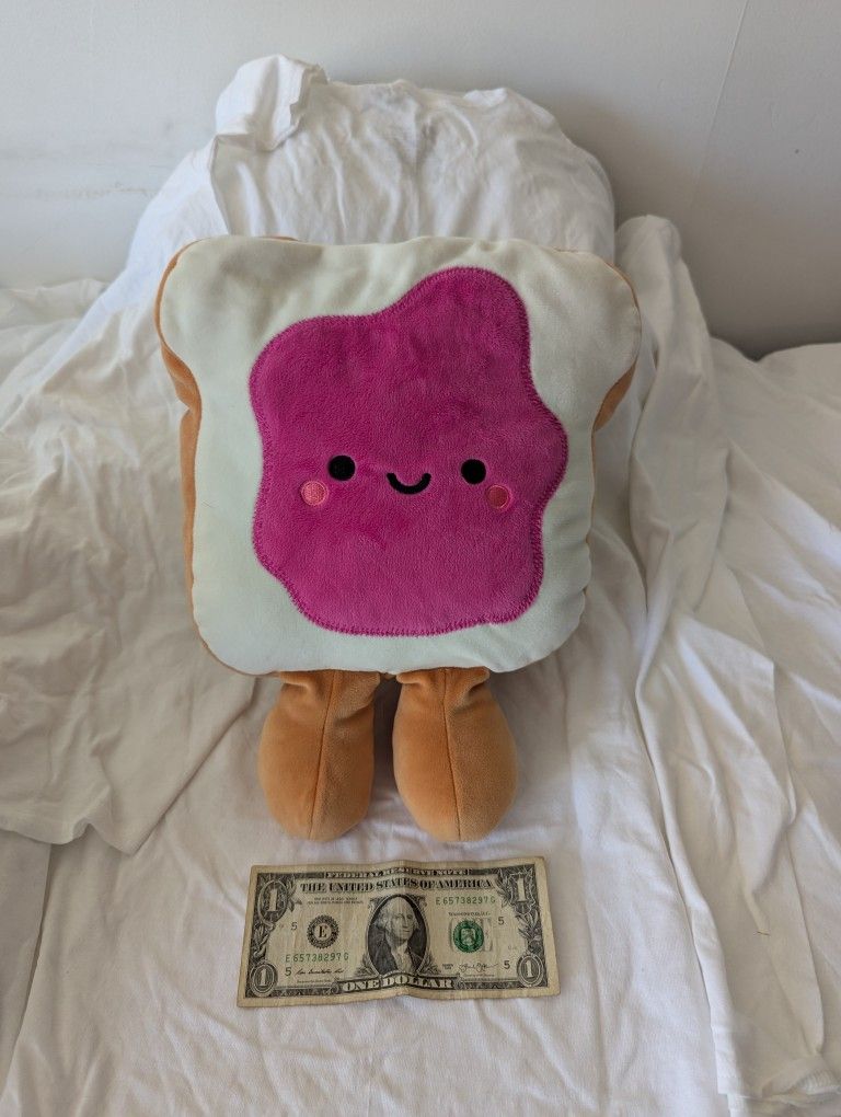 2 Large Better Together Peanut Butter and Jelly Magnetic Plush, 12"