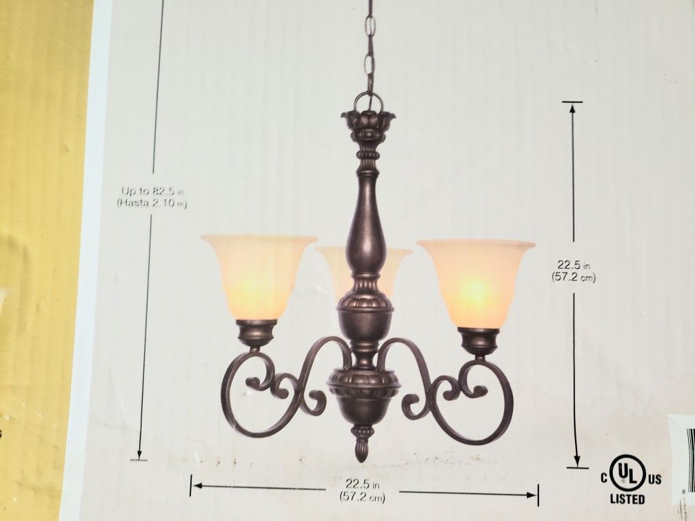 3 light chandelier